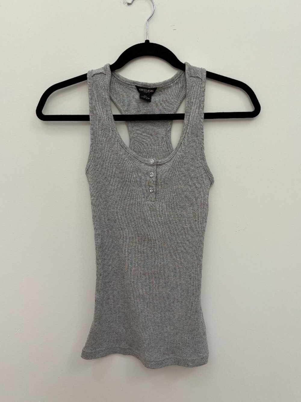 Guess Y2K Ribbed Tanktop with Rhinestone detail